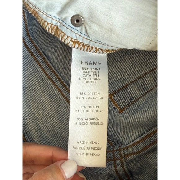 FRAME Denim Le Original Jeans – Glacier – Women's Size 24 - Picture 7 of 7